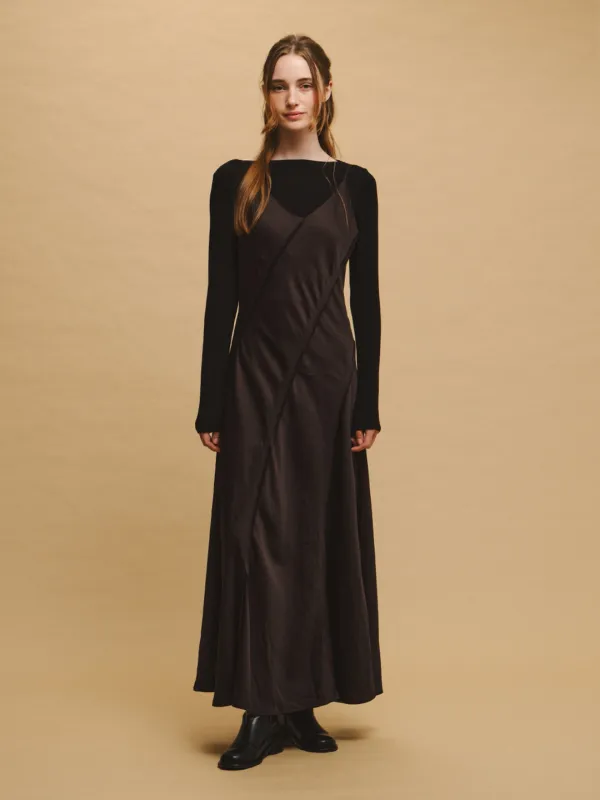[단독상품] MELINE slip dress_brown