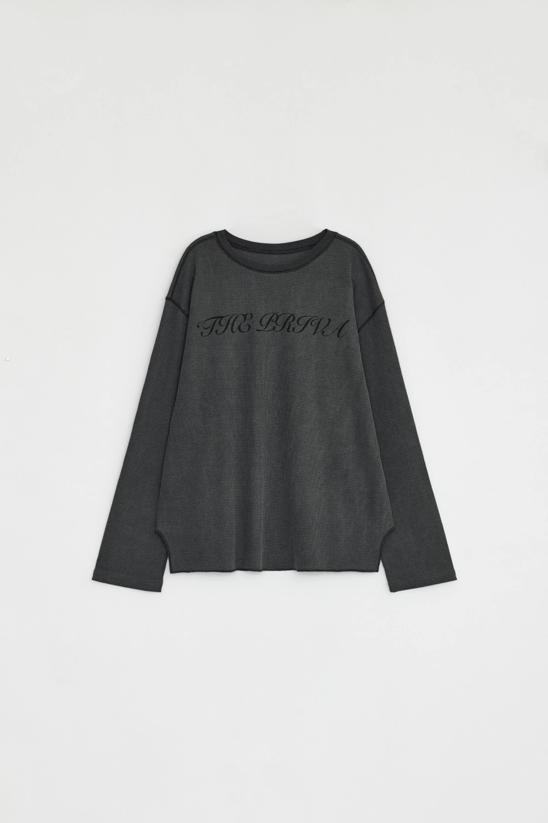 다이애그널 SLOGAN WAFFLE LONG SLEEVE TEE 상품 이미지 1