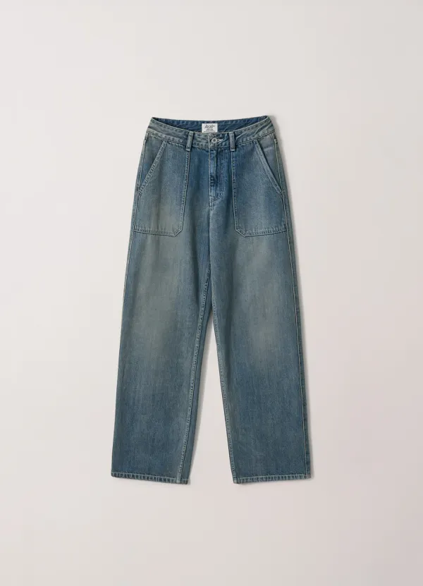 Fatigue Denim Pants (Washed Blue)