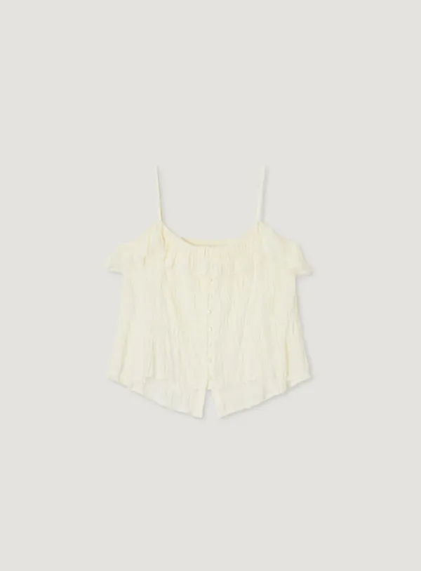 DASHA FRILL SLEEVELESS_CREAMY YELLOW