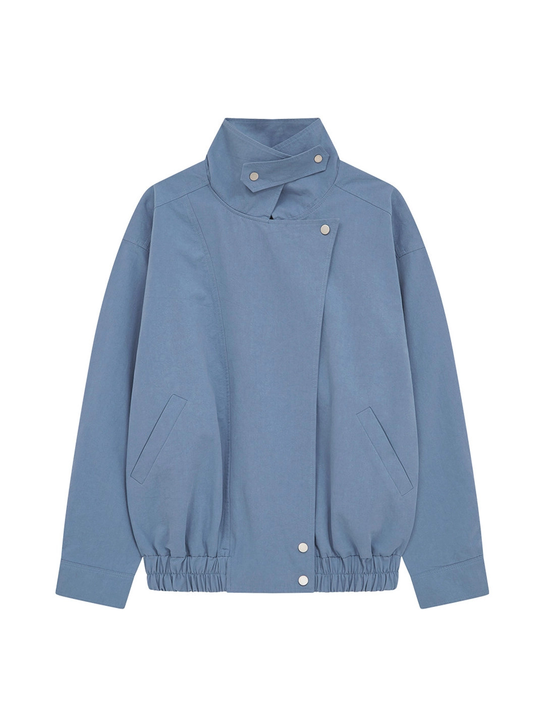 마가린핑거스 HIGH-NECK COTTON BOMBER JACKET (BLUE) 상품 이미지 2