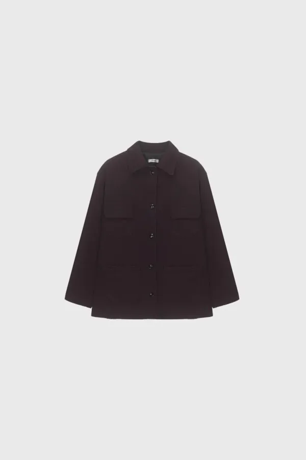 [Exclusive] Dying work jacket (wine)