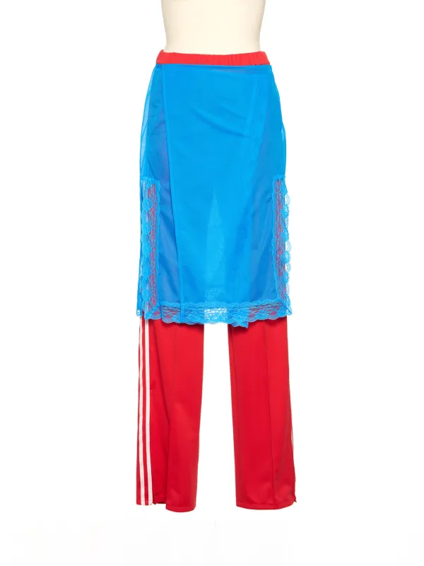 PS26 RED SKIRT LAYERED TRACK PANTS