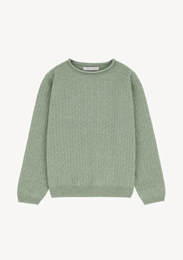 Willow Cable Knit in Dusty Mint