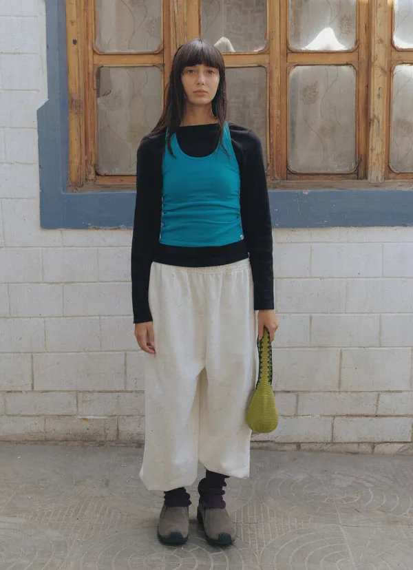 Diagonal jogger pants (Zurry ver.) (Unisex)_Tofu