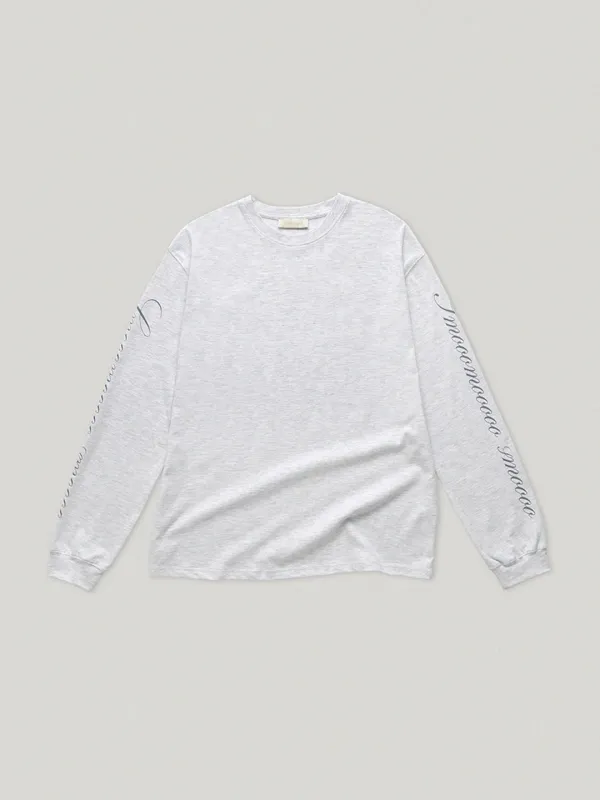 Smooo Italic Logo Tee Mel Gray (4th)