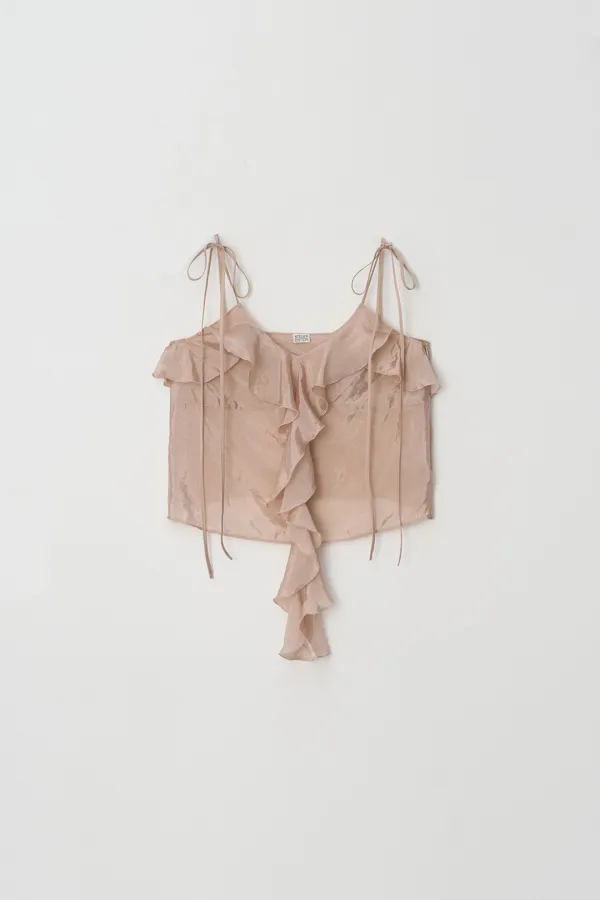 Embroidered Ruffle Blouse (light pink)