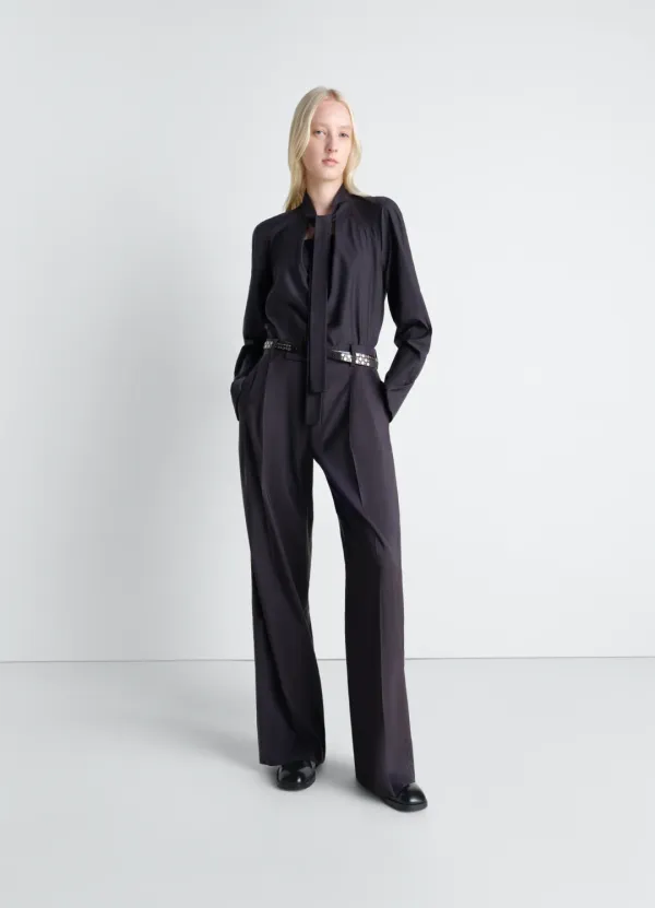 ASCOT BLOUSE IN WASHED COTTON SILK