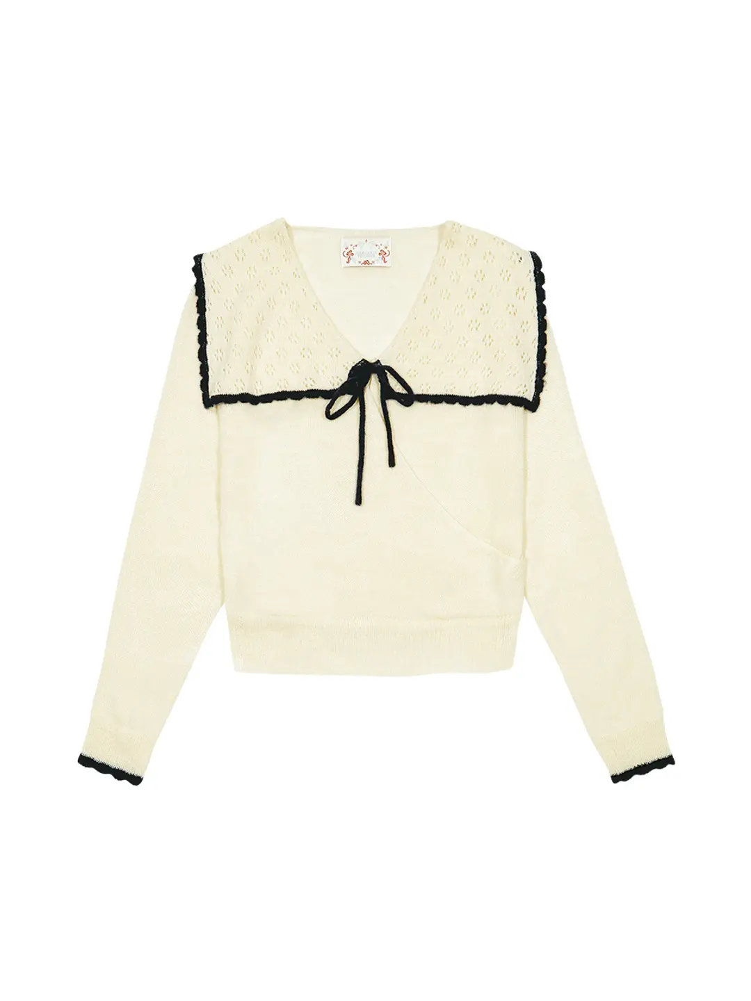마가린핑거스 RIBBON SAILOR KNIT (CREAM) 상품 이미지 1