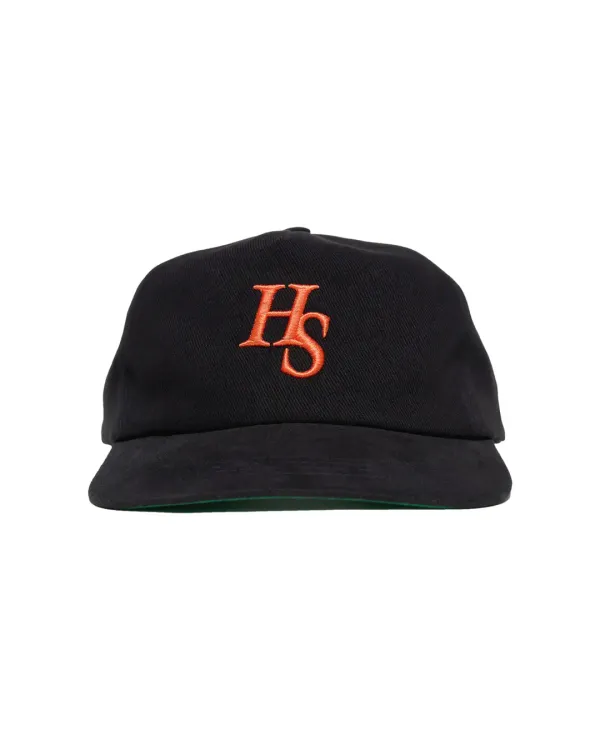 HS Logo Relaxed Fit 5panel Cap_Black