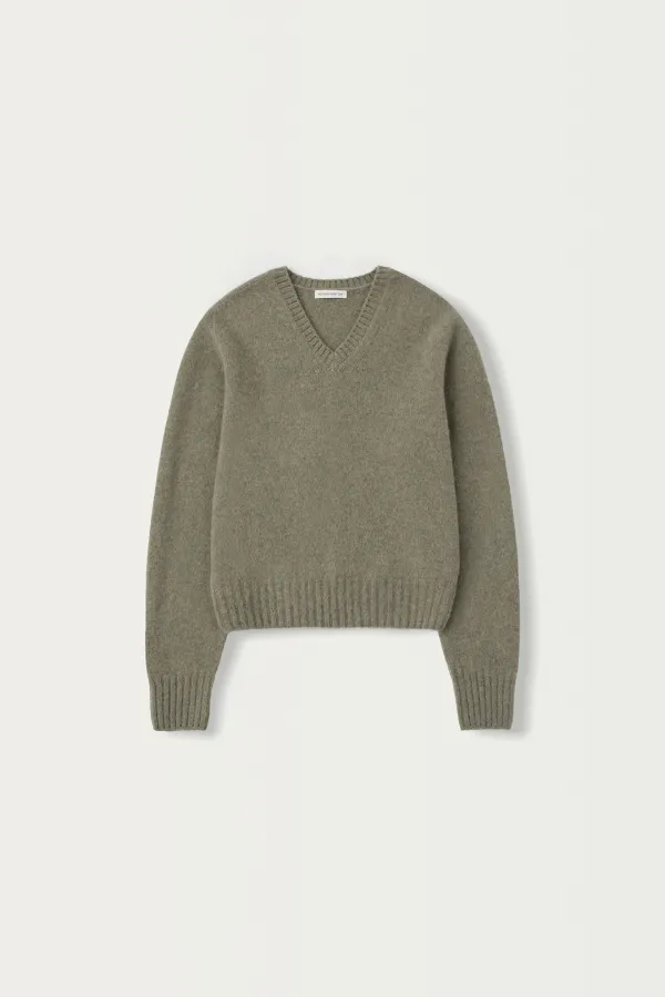 2ND / Miro v-neck pullover (Muted olive)