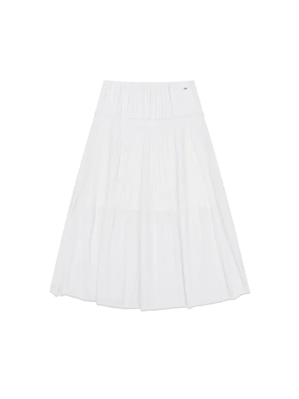 Pure Pleats Maxi Skirt Off-White