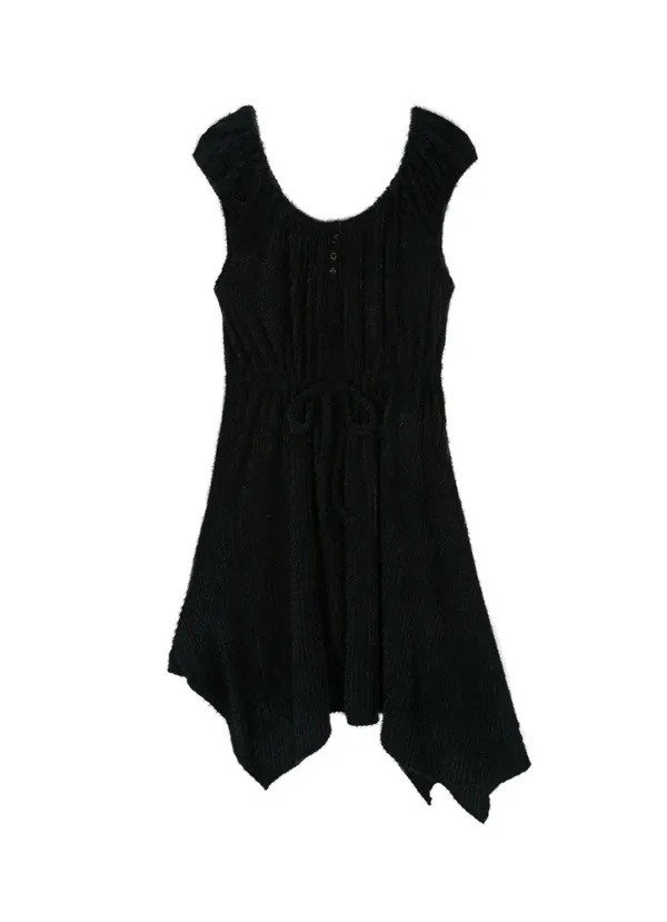 RUE PUFF DRESS / BLACK