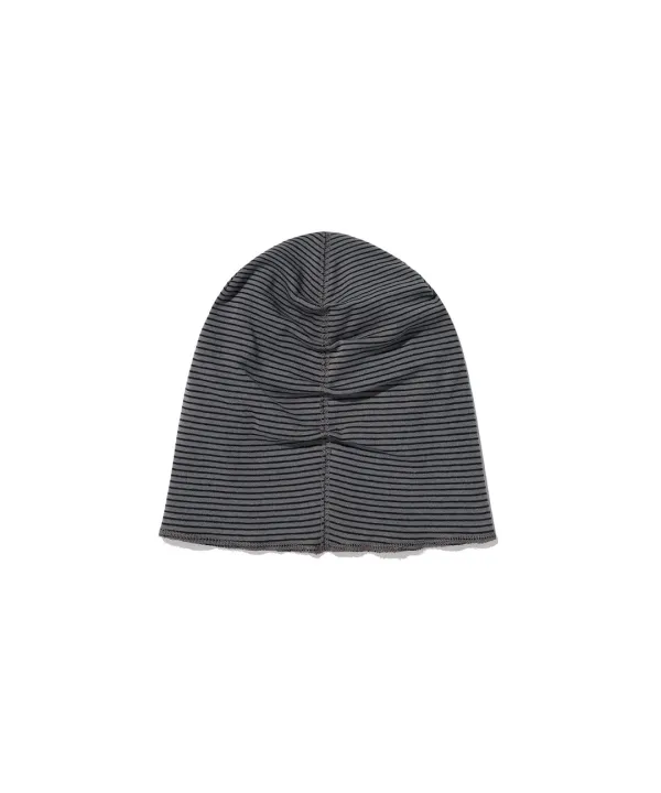stripe tuck beanie[charcoal]