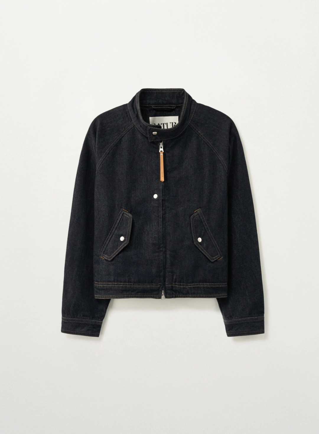 세터 [이민정 Pick] (W) Nonefade Denim Harrington Jacket - Indigo 상품 이미지 1