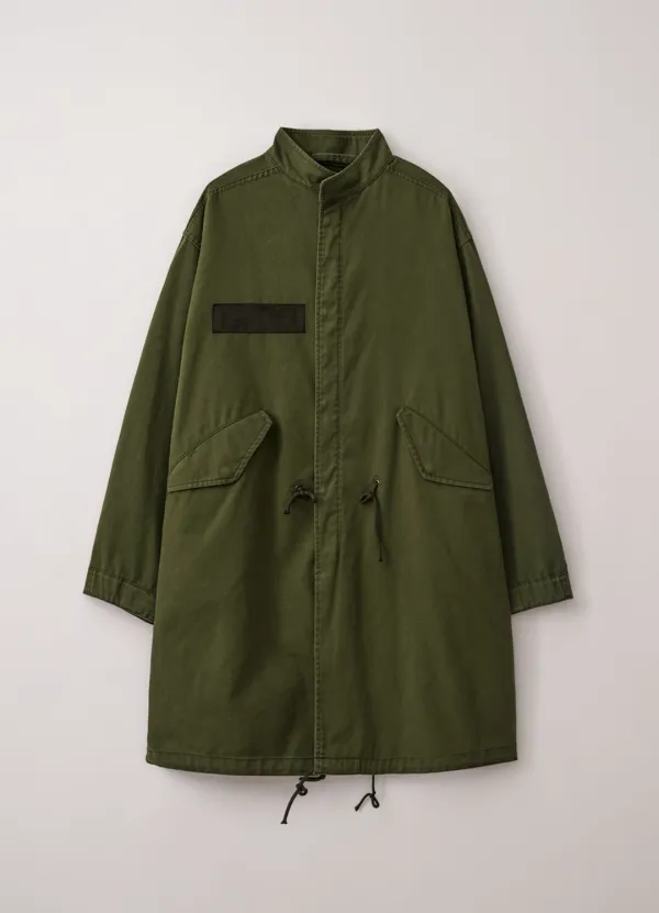 Washed Fishtail Parka (Khaki) Fabric from Japan