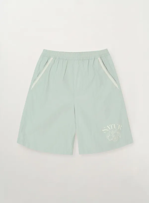 Citron Graphic Nylon Bermuda Pants - Green