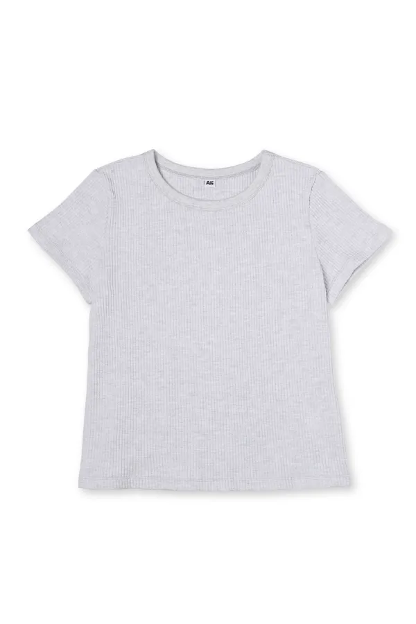 [차정원 착용] Waffle Half Sleeve Tee Melange