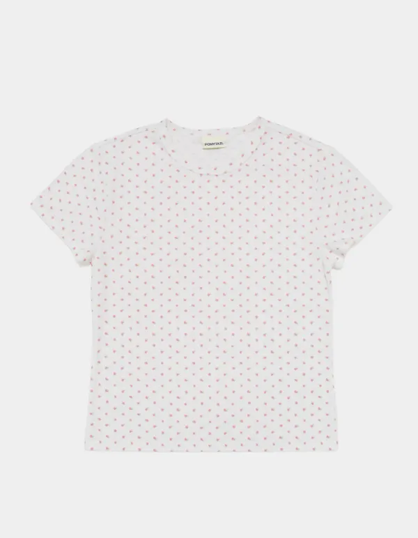 Mini Strawberry Terry T-Shirt (White)