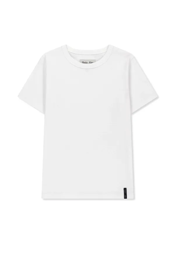 LABEL DETAIL SLIM FIT TOP IN IVORY