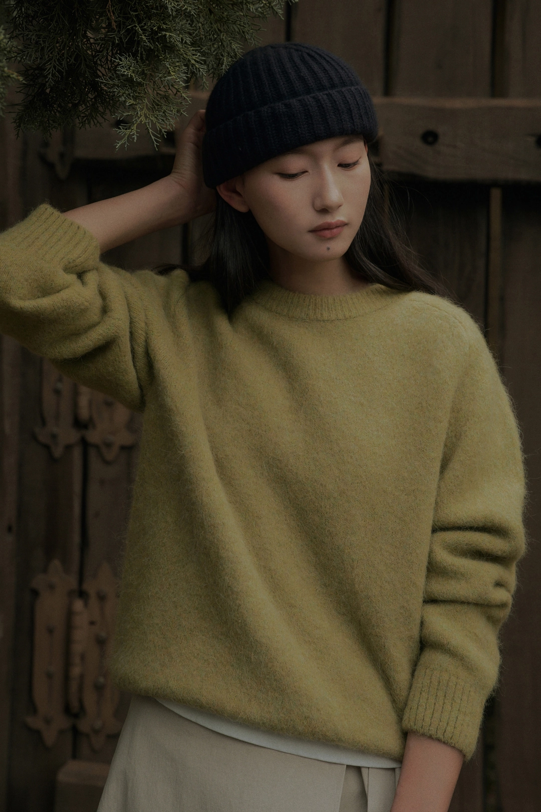세이지먼트 ALEPH ALPACA ROUND KNIT_LIME GREEN 상품 이미지 2