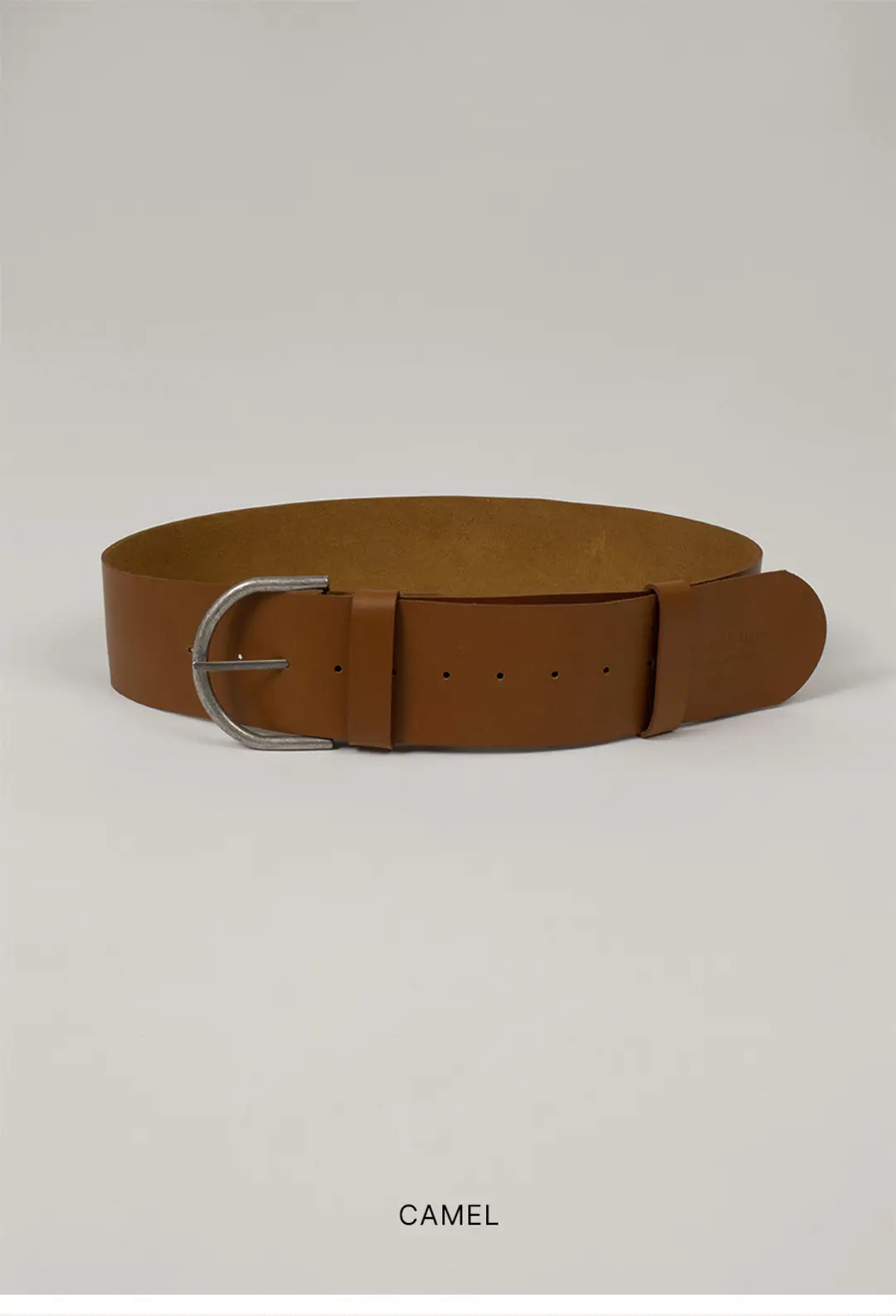 오버듀플레어 COW LEATHER WIDE BELT_CAMEL 상품 이미지 1