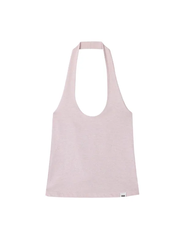 GLITTER HALTERNECK TOP_PINK