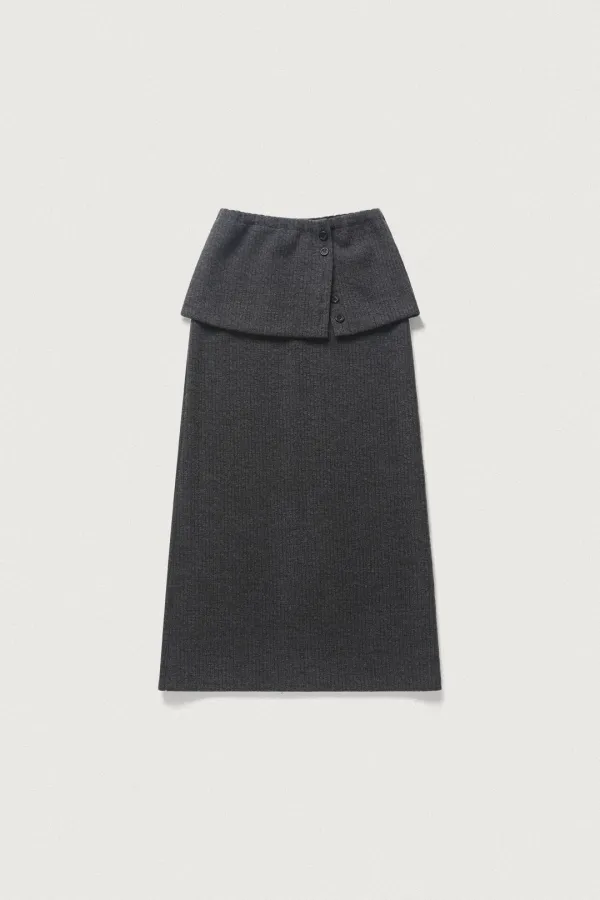 ROHA LAYERED SKIRT [COAL GRAY]