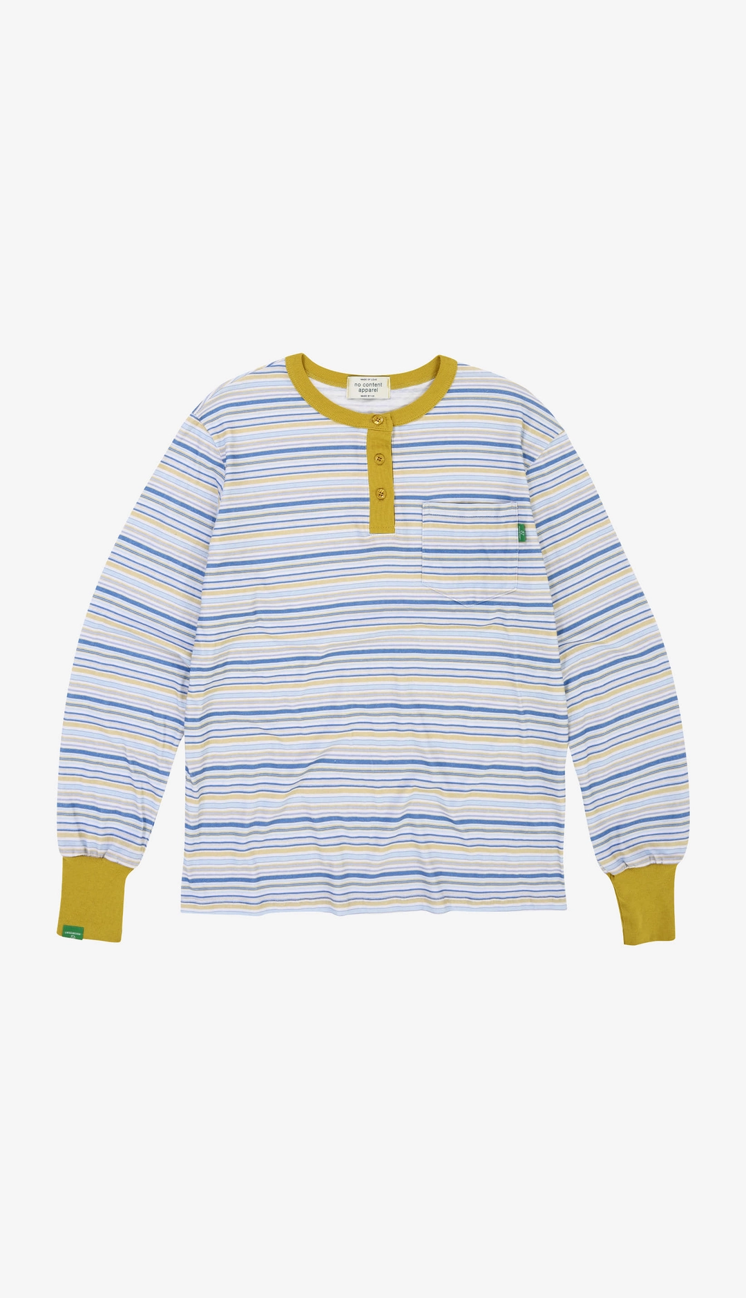 노컨텐츠 228. Henley Stripe T _ Yellow 상품 이미지 1