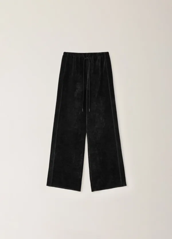 Velvet Stitch Pants - Black