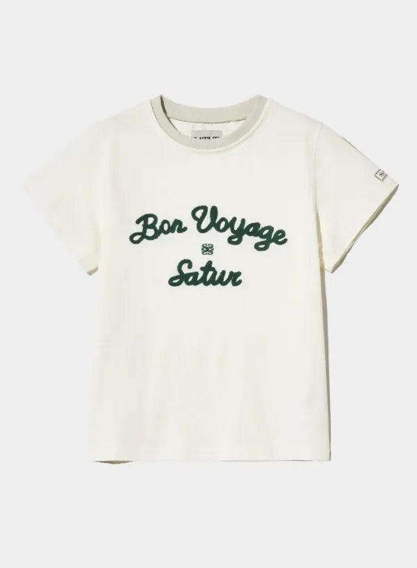 (W) Satur Logo Voyage T-Shirt - Pine Green