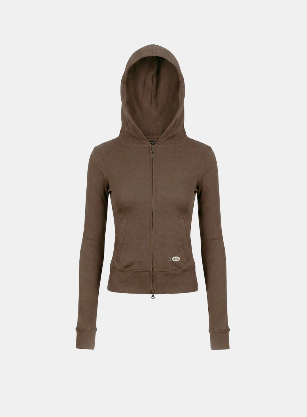 배드블러드 [w-hde26-002] BS Cotton Jersey Zip-Up Hoodie - Brown 상품 이미지 1