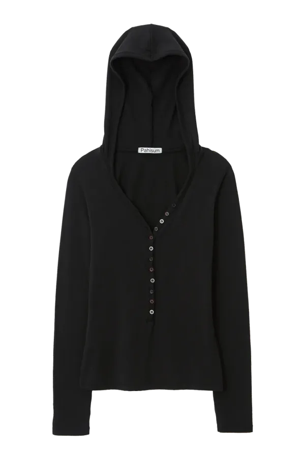 BUTTON T-SHIRT_BLACK
