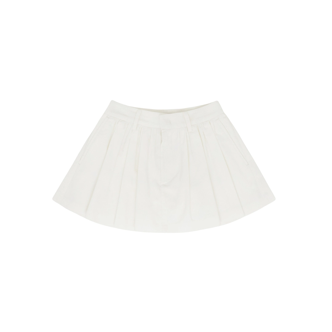 피브비 [2차] Shirring Corduroy Mini Skirt (cloud white) 상품 이미지 2