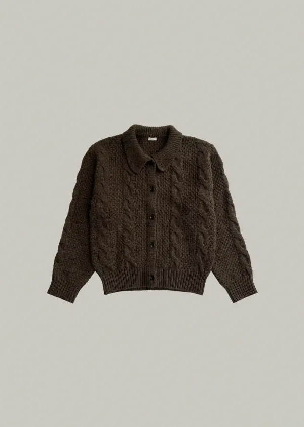 cable knit cardigan