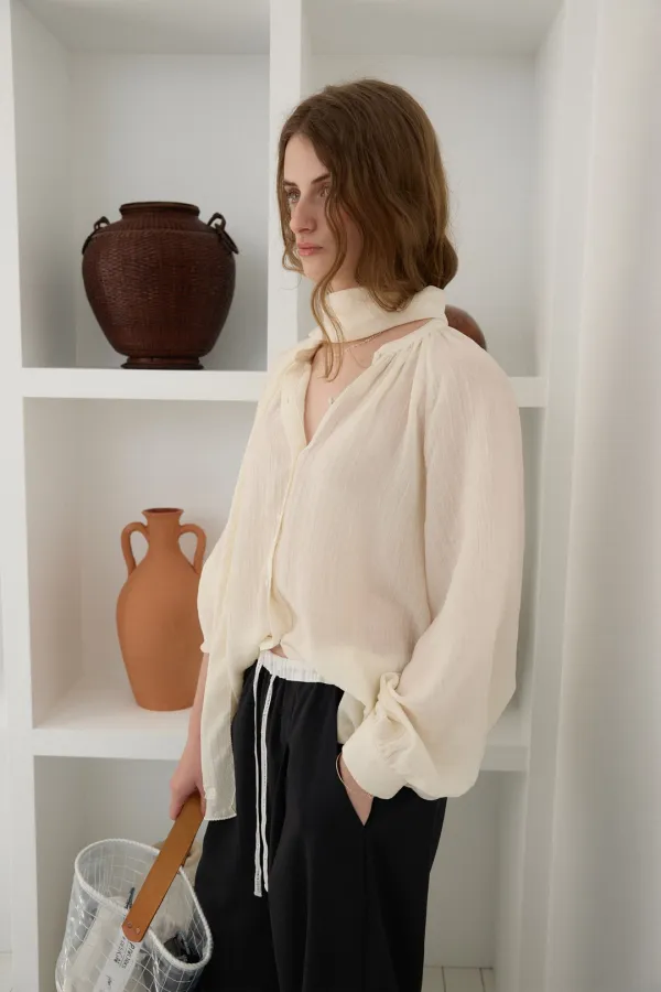 Taupe Blouse (cream)