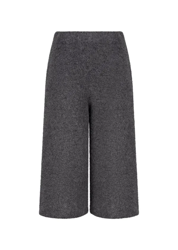 hairy culotte pants, charcoal