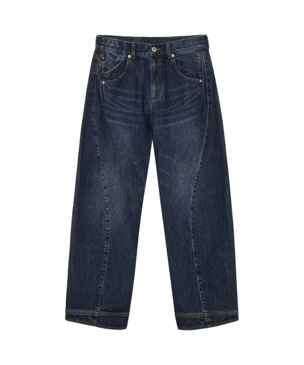 POCKET PATCHWORK ENGINEERED PANTS [DARK BLUE]