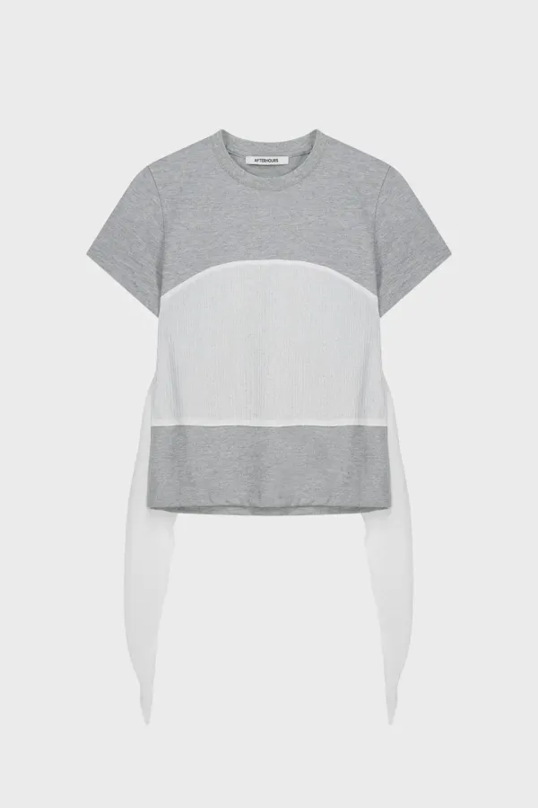 BUTTERFLY KNOTTED HALF-TOP (MELANGE GREY)
