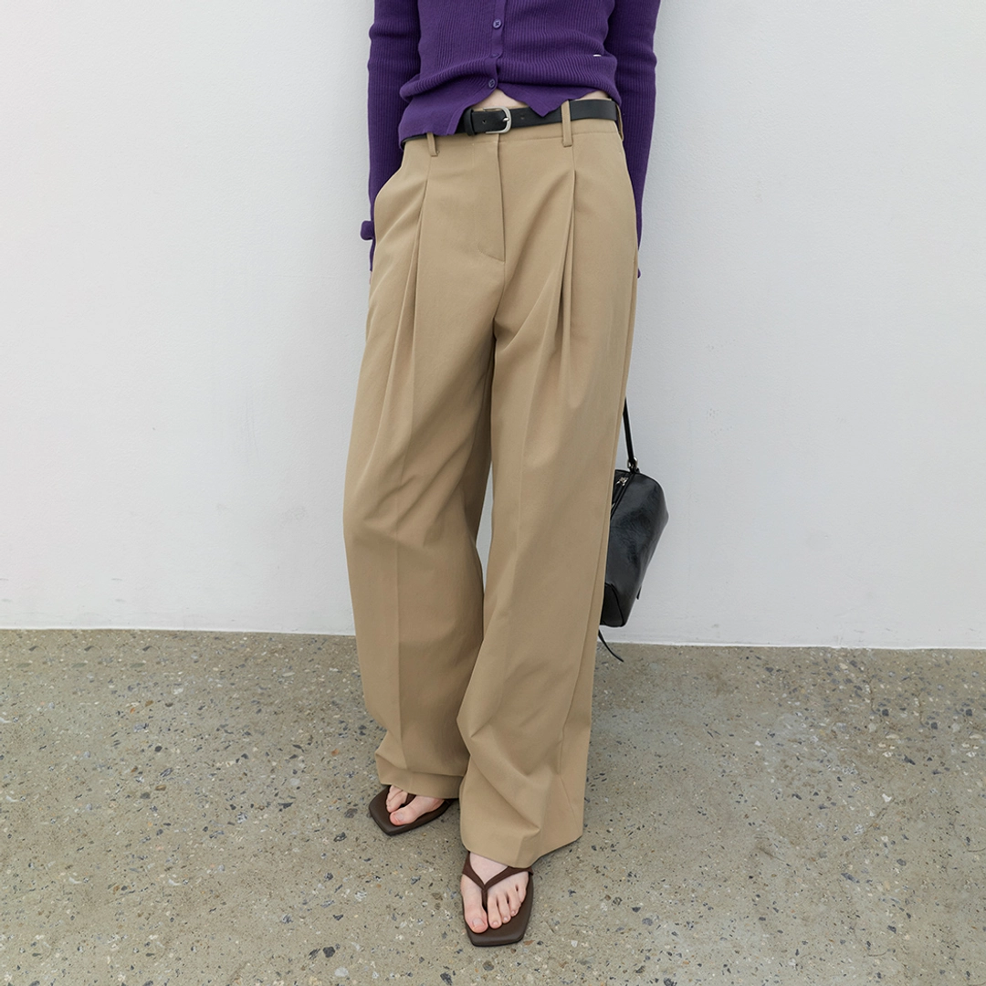 아뜰리에 나인 (PT-5812)DOUBLE TUCK WIDE PANTS S 상품 이미지 1