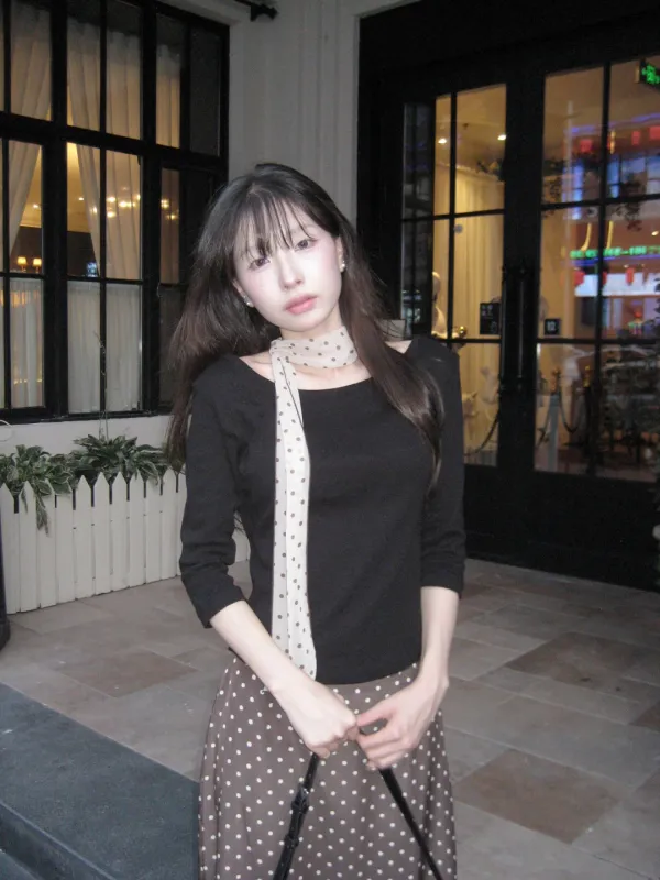 로넌 보트넥 티셔츠*오늘 출발