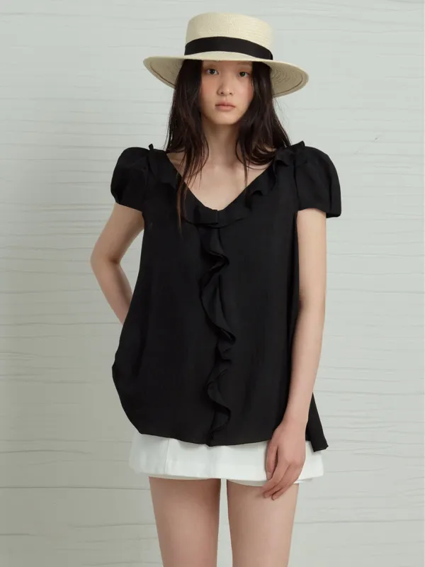 Petit Waving Blouse_2Color[6/2 예약배송]