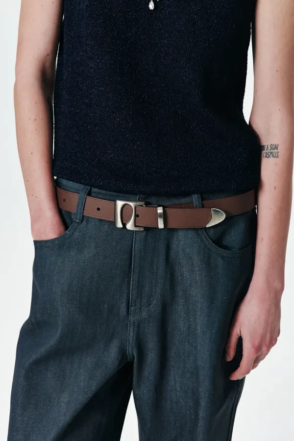 Ruskin Leather Belt_brown