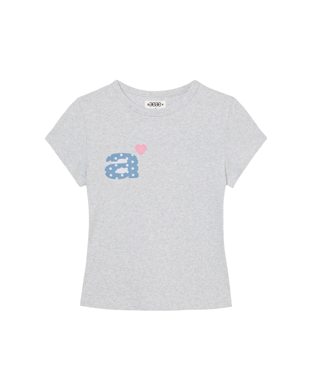 에이이에이이 [6/4 예약발송] DOT SMALL LETTER TEE [LIGHT GREY] 상품 이미지 1