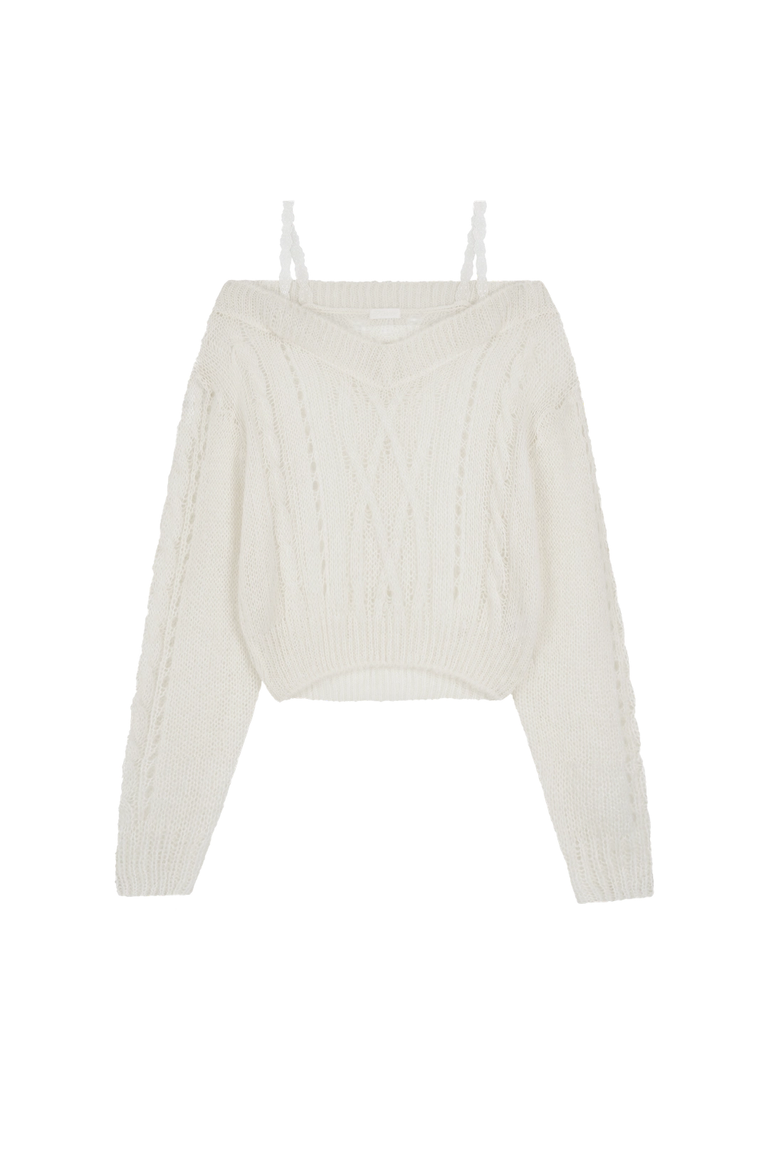 클리시어 Rose milk lace knit, Ivory 상품 이미지 1