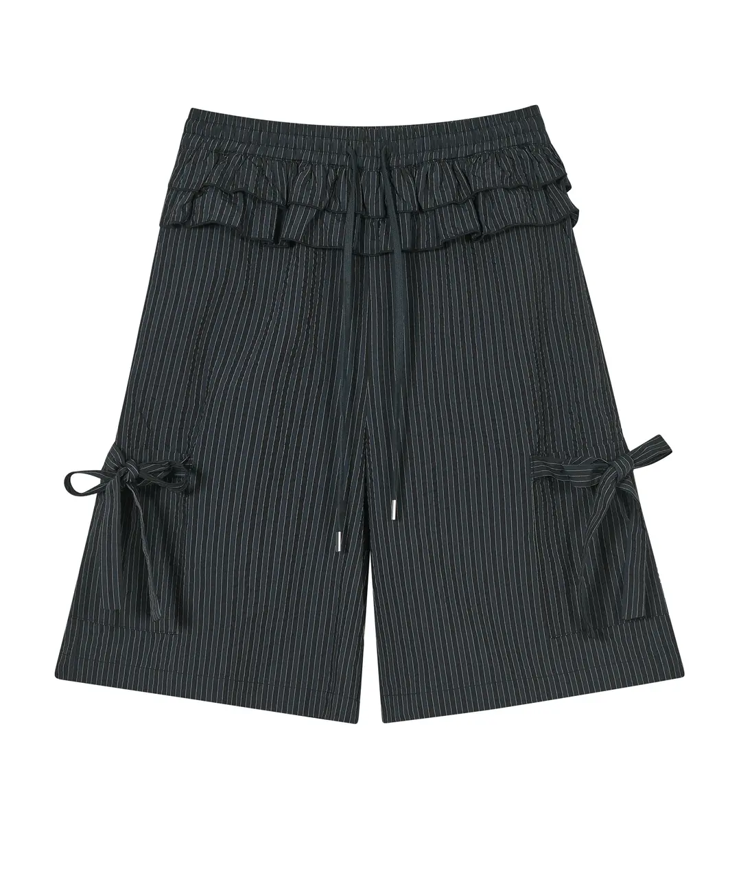 타입서비스 Ruffled Stripe Pocket Pants [Navy] 상품 이미지 1