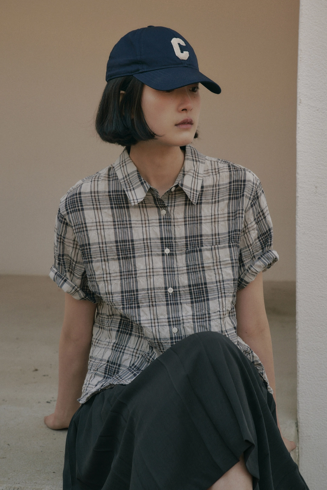 세이지먼트 TAFFY CHECK SHIRT_NAVY 상품 이미지 2