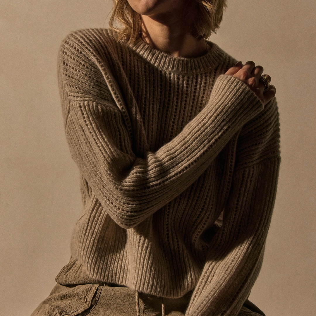 제임스펄스 Open Stitch Crew Neck - Alabaster Mix 상품 이미지 2