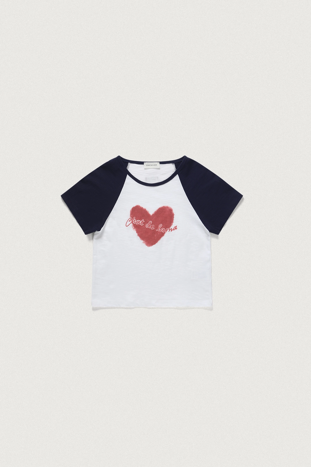 샤드라마 HEART RAGLAN T-SHIRT [NAVY] 상품 이미지 1