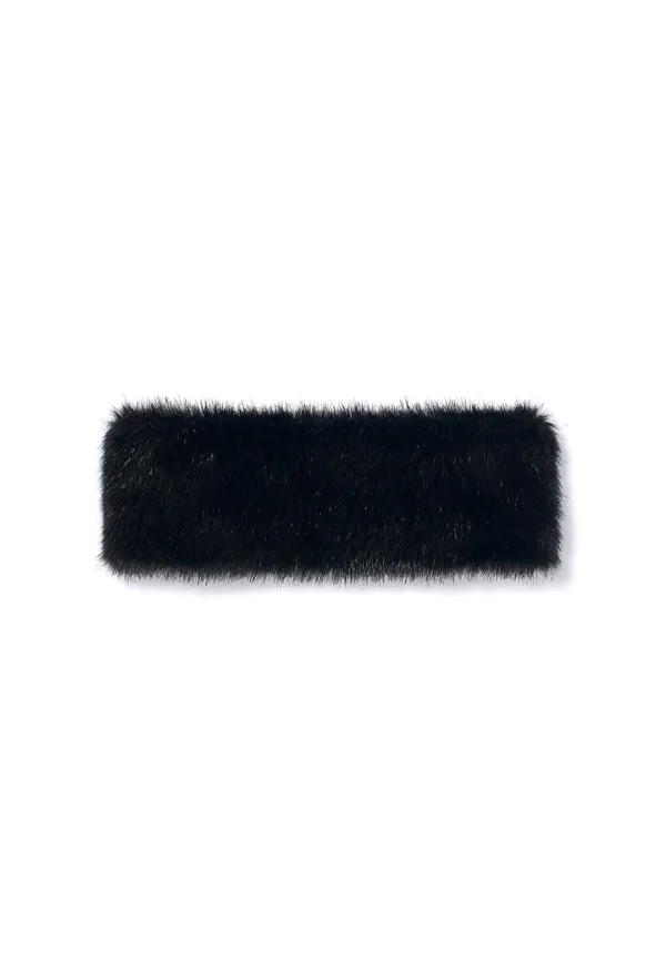 FURRY HAIRBAND, BLACK